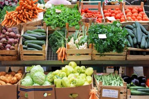 Fresh and organic vegetables at farmers market